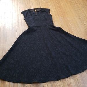 Pin-up Black Lace Swing Dress / Bettie Page